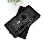 2 in 1 Personalised Corporate Combo Set of Black Pen & Keychain