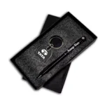 2 in 1 Personalised Corporate Combo Set of Black Pen & Keychain - Image 2