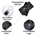 2 in 1 Personalised Corporate Combo Set of Black Pen & Keychain - Image 4