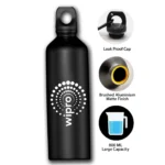 Premium Logo Stainless Steel Black Water Sipper Bottle - Image 2