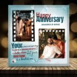 Anniversary Gift for Daughter on Printable Glass (19.5x19.5cm)