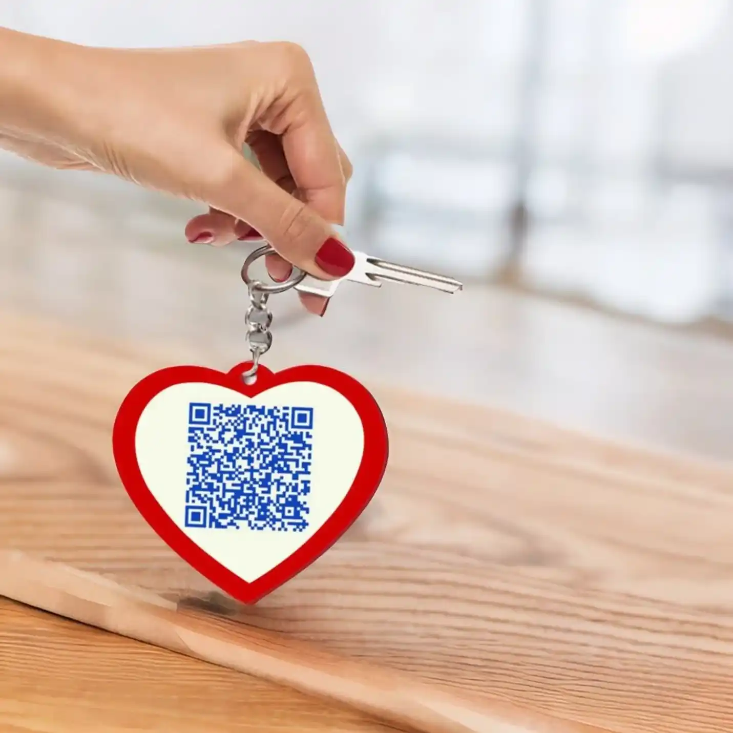 Best Valentines Gifts Customised QR Keychain- Scan to Read 01 Best Valentines Gifts Customised QR Keychain- Scan to Read - Image 1