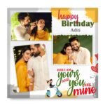 Birthday Gift for Girl Friend on Printable Glass (19.5x19.5cm) - Image 2