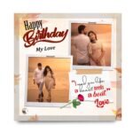 Birthday Gift for Wife on Printable Glass (19.5x19.5cm) - Image 2