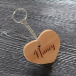 Custom Laser Engraved wooden key chain