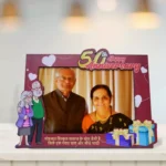 Custom Made 50th Anniversay Photo Frame (Size: A5)