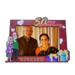 Custom Made 50th Anniversay Photo Frame (Size: A5) - Image 3