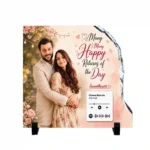 Custom Printable Photo Stone Plaque with Favourite Song - Image 2