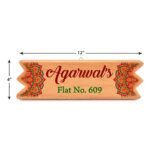 Full HD Color Custom Shaped Personalised Wooden Name Plate 12 x 4 inches - Image 3