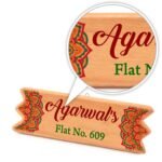 Full HD Color Custom Shaped Personalised Wooden Name Plate 12 x 4 inches - Image 4