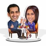Personalised Caricature for Dinner Date Couple - Image 4