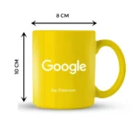 Personalised Corporate sublimatable Yellow Mug - Image 3