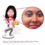 Personalized single Caricature of Painter Girl - Image 3