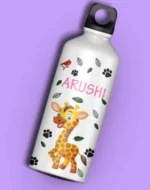 Name Printed Sipper Bottle Giraffe Image