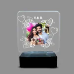 Personalised Romantic Anniversary LED Acrylic Lamp - Image 2