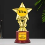Premium-Quality Custom Corporate Golden Star Trophy ( Size: 22.23 cm)
